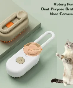 3-in-1 Electric Steamy Dog & Cat Brush – Spray Grooming Brush for Hair Removal & Massage 3