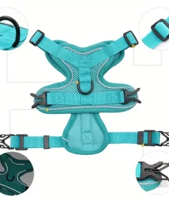 No-Pull Dog Harness & Leash Set – Adjustable Reflective Vest for Small Dogs & Cats 3