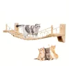 100cm Cat Rope Bridge Ladder – Wall-Mounted Wooden Climbing Steps for Indoor Cats 1