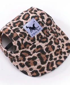 Cute Pet Baseball Hat with Ear Holes – Adjustable Canvas Cap for Small Dogs & Cats 5