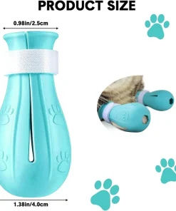 Cat Bath Boots Anti-Scratch Paw Covers – Adjustable Cat Claw Protector Shoes for Grooming 4