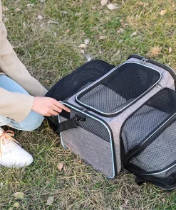 Foldable Expandable Pet Carrier Bag – Breathable Mesh Travel Bag for Small Dogs & Cats 6