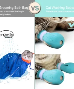 Cat Bath Boots Anti-Scratch Paw Covers – Adjustable Cat Claw Protector Shoes for Grooming 2