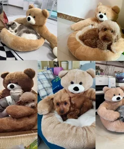 Fluffy Dog & Cat Sofa Bed – Large Soft Pet Bed for Dogs, Puppies & Medium Cats 4