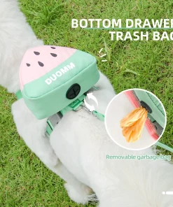 Cute Fruit Pet Backpack Chest Strap Set – Anti-Slip Breathable Harness for Dogs & Cats 1