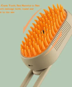 3-in-1 Electric Steamy Dog & Cat Brush – Spray Grooming Brush for Hair Removal & Massage 4