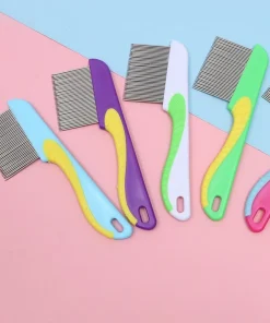 Pet Flea Comb for Dogs & Cats – Long-Tooth Seahorse Design for Flea & Loose Hair Removal 5