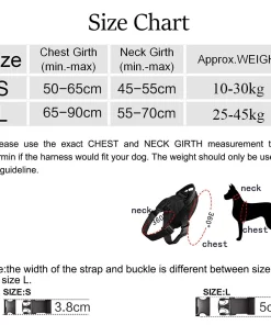 Tactical Dog Vest Harness – Adjustable Military Training & Patrol Vest with Handle 6