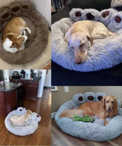 Fluffy Winter Dog & Cat Bed – Plush Pet Cushion for Large Dogs, Puppies & Cats 4