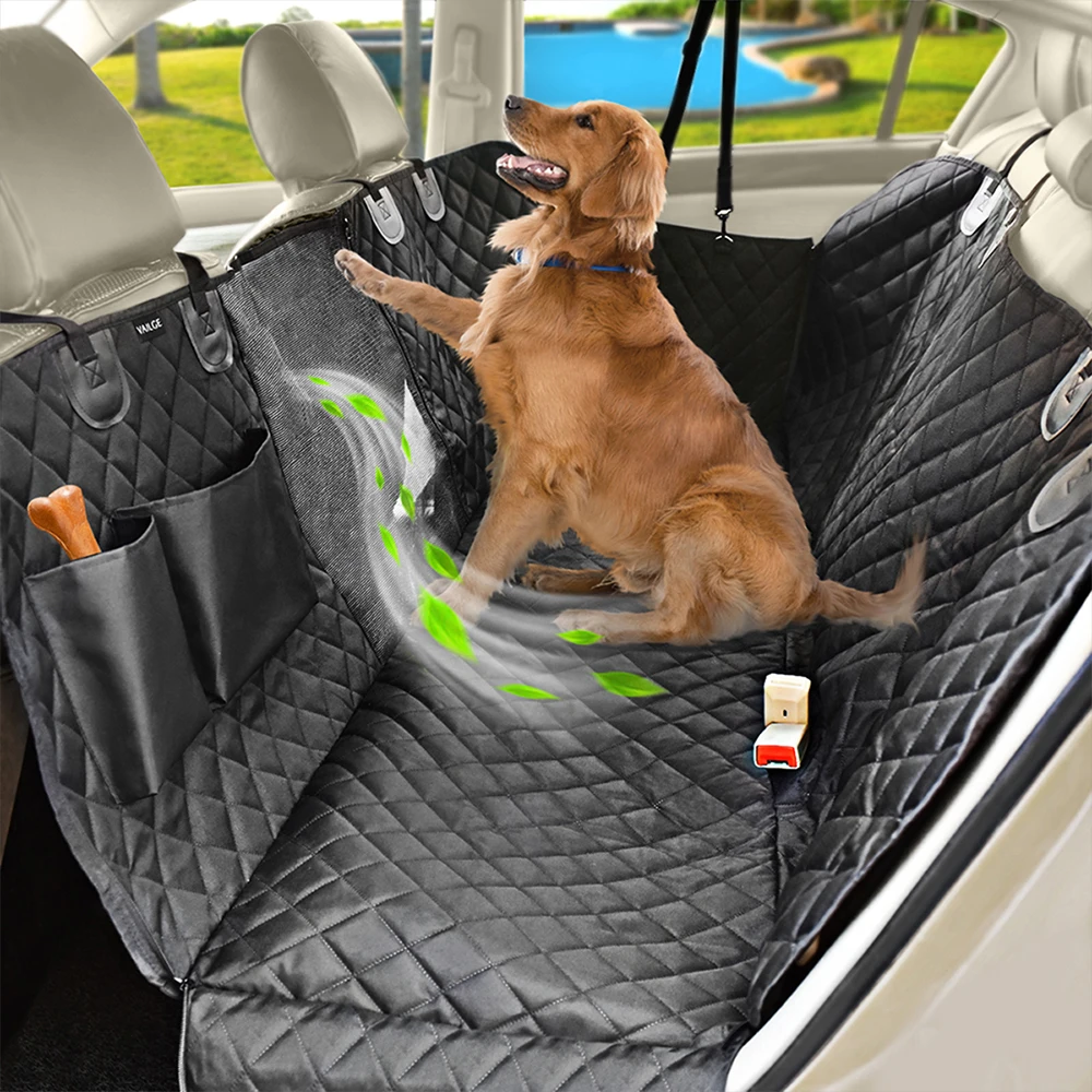 Waterproof Dog Car Seat Cover – Rear Back Seat Protector & Hammock for Travel 1