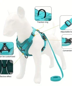 No-Pull Dog Harness & Leash Set – Adjustable Reflective Vest for Small Dogs & Cats 4