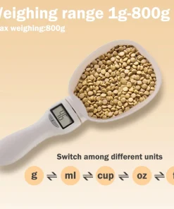 Digital Pet Food Measuring Scoop – LED Electronic Dog & Cat Food Scale Spoon 2