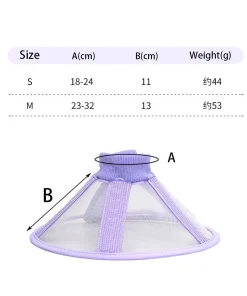 Lightweight Mesh Cat Recovery Cone – Adjustable Breathable Anti-Lick Collar for Cats 6