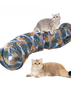 Foldable Cat Tunnel – Indoor Play Tunnel Toy for Cats, S/T Pass Barrel Design 4