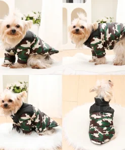 Waterproof Winter Dog Jacket – Warm Padded Coat with D-Ring for Small & Medium Dogs, Cats 5