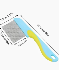 Pet Flea Comb for Dogs & Cats – Long-Tooth Seahorse Design for Flea & Loose Hair Removal 6