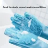 Pet Grooming & Bathing Gloves – Silicone Hair Removal Scrubber for Dogs & Cats 1