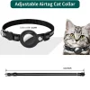 Breakaway Reflective Cat Collar with AirTag Holder – Adjustable Waterproof Kitten Collar with Bell 1