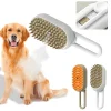 3-in-1 Electric Steamy Dog & Cat Brush – Spray Grooming Brush for Hair Removal & Massage 1