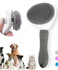Self-Cleaning Pet Brush & Dematting Comb – Hair Remover Grooming Tool for Dogs & Cats 1