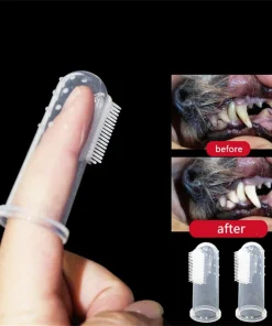 Soft Pet Finger Toothbrush – Dog & Cat Teeth Cleaning Brush for Tartar & Bad Breath 1