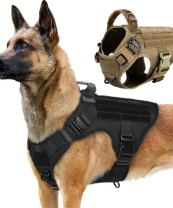 Military Tactical Dog Harness – Large & Medium Pet Vest for German Shepherds & Malinois 1