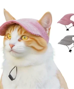 Adjustable Pet Baseball Cap – Cute Sun Hat for Cats & Dogs with Ear Holes 1