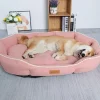 Plush Dog Bed – Large Washable Pet Bed for Dogs, Kennel & Home Use 1