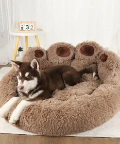 Fluffy Winter Dog & Cat Bed – Plush Pet Cushion for Large Dogs, Puppies & Cats 2