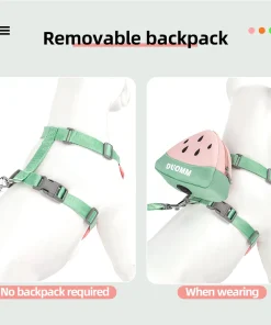 Cute Fruit Pet Backpack Chest Strap Set – Anti-Slip Breathable Harness for Dogs & Cats 5