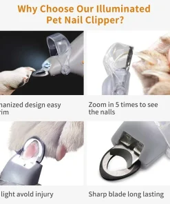 Professional Pet Nail Clippers with LED Light – Cat & Dog Nail Trimming Scissors 3
