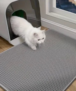 Double Layer Honeycomb Cat Litter Mat – Non-Slip Washable Mat for Litter Boxes & Pet Toilets 2