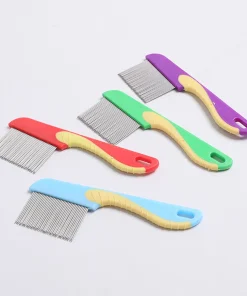 Pet Flea Comb for Dogs & Cats – Long-Tooth Seahorse Design for Flea & Loose Hair Removal 1