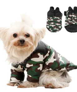 Waterproof Winter Dog Jacket – Warm Padded Coat with D-Ring for Small & Medium Dogs, Cats 1