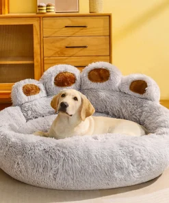 Fluffy Winter Dog & Cat Bed – Plush Pet Cushion for Large Dogs, Puppies & Cats 1