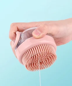 Pet Grooming & Bath Brush – Soft Bristle Massage Scrubber for Dogs & Cats 4