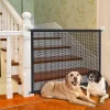 Foldable Pet Dog Safety Fence – Breathable Mesh Playpen with 4 Hooks for Stairs & Home 1