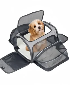 Foldable Expandable Pet Carrier Bag – Breathable Mesh Travel Bag for Small Dogs & Cats 2