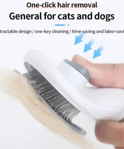 Self-Cleaning Pet Brush & Dematting Comb – Hair Remover Grooming Tool for Dogs & Cats 2