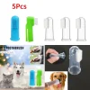 5-Piece Pet Finger Toothbrush Set – Soft Silicone Toothbrushes for Cats & Dogs Bad Breath Care 1