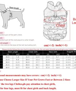 Waterproof Winter Dog Jacket – Warm Padded Coat with D-Ring for Small & Medium Dogs, Cats 6