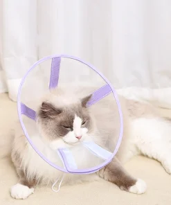 Lightweight Mesh Cat Recovery Cone – Adjustable Breathable Anti-Lick Collar for Cats 3