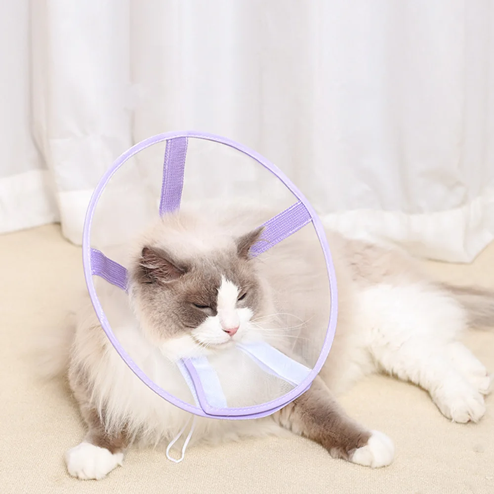 Lightweight Mesh Cat Recovery Cone – Adjustable Breathable Anti-Lick Collar for Cats 3