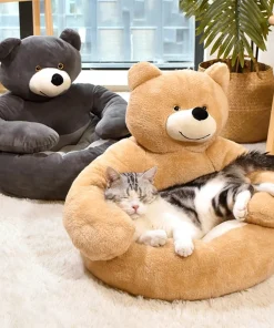 Fluffy Dog & Cat Sofa Bed – Large Soft Pet Bed for Dogs, Puppies & Medium Cats 3