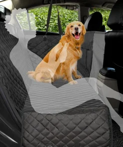 Waterproof Dog Car Seat Cover – Rear Back Seat Protector & Hammock for Travel 2
