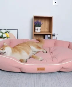 Plush Dog Bed – Large Washable Pet Bed for Dogs, Kennel & Home Use 2