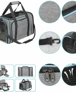 Foldable Expandable Pet Carrier Bag – Breathable Mesh Travel Bag for Small Dogs & Cats 4