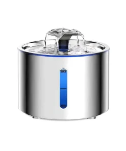 Stainless Steel Cat Water Fountain 2.5L – Automatic Pet Water Bowl with LED & Auto Shut-Off 1